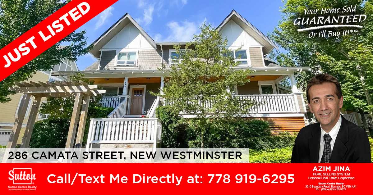 286 CAMATA STREET, New Westminster, BC, V3M 0H8 - A Must See Townhome!